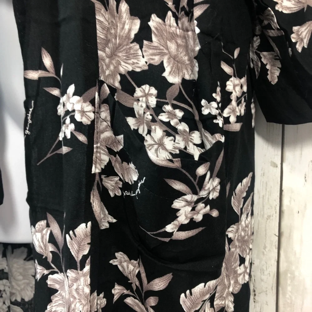 Spiritual Gangster Maya Tie Front Floral Kimono OS